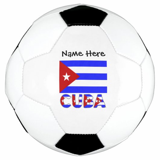 Drapeau cubain Cuba Bleu clair Nom personnalisé (Devant)