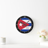Drapeau cubain & Cuba tendance maison / horloge de (Maison)