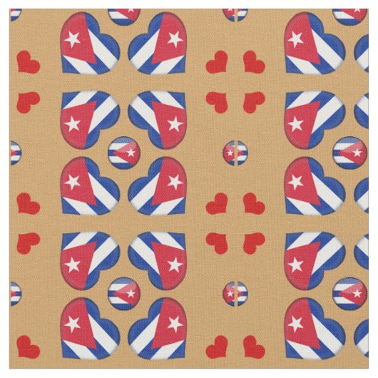 Drapeau cubain et tissu de coeur cubain (Fermer)