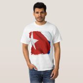 Drapeau cubain Grunge 4 TShirt (Devant entier)