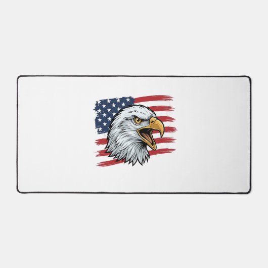 Drapeau d'aigle patriotique dessin vectoriel vinta (Recto)