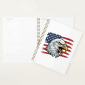 Drapeau d'aigle patriotique dessin vectoriel vinta (Devant avec enveloppe)