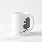 Drapeau d'Alaska + Tasse de carte (Devant droit)