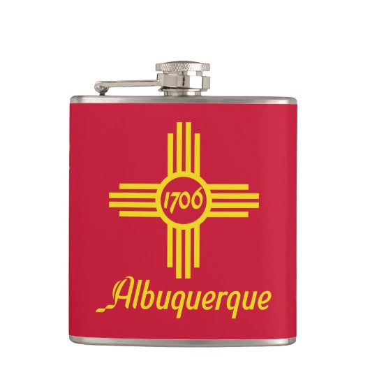 Drapeau d'Albuquerque, Nouveau-Mexique Flacon de h (Devant)