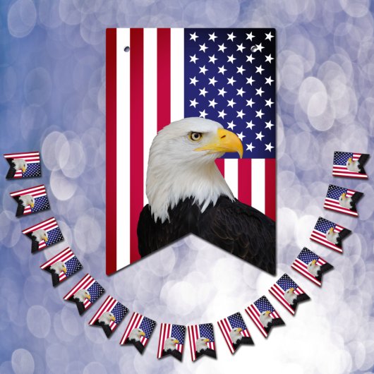 Drapeau d'Amérique vintage, Aigle botté parti patr