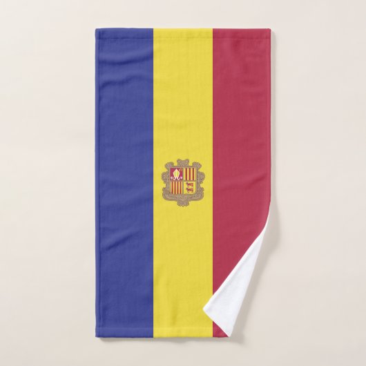 drapeau d'Andorre (Serviette à main)