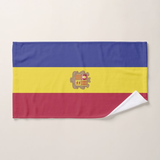 drapeau d'Andorre (Serviette à main)