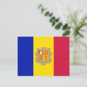 Drapeau d'Andorre Carte postale (Debout devant)