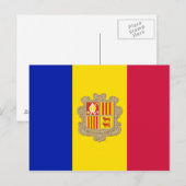 Drapeau d'Andorre Carte postale (Devant / Derrière)