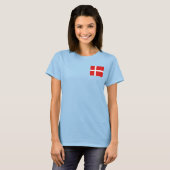 Drapeau Danemark + Carte T-shirt (Devant entier)