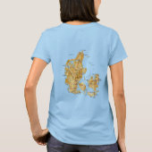 Drapeau Danemark + Carte T-shirt (Dos)