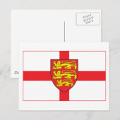 Drapeau d'Angleterre avec armoiries Carte postale (Devant / Derrière)