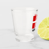 Drapeau danois coutume de boisson verre de tir (Gauche)