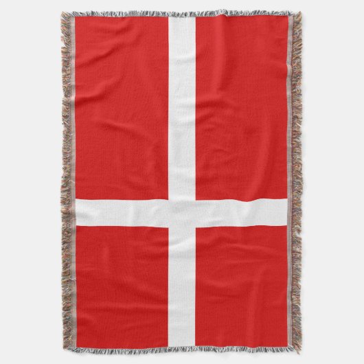 Drapeau danois tressé jeter une couverture (devant Vertical)