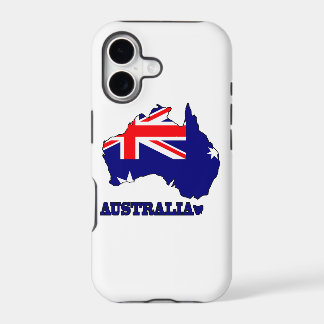 Drapeau dans la carte de l'Australie
