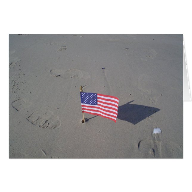 Drapeau dans le sable (Devant horizontal)