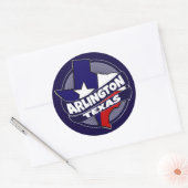 Drapeau d'Arlington Texas autocollants d'éclatemen (Enveloppe)