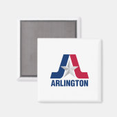 Drapeau d'Arlington, Texas Magnet (Recto/Verso)
