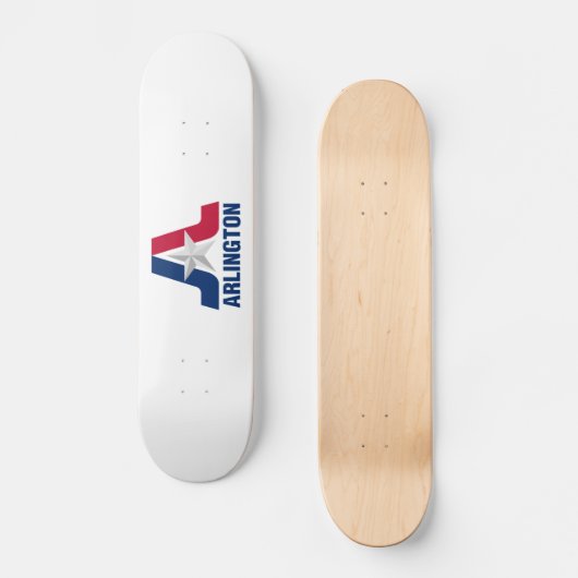 Drapeau d'Arlington, Texas Skateboard (Recto)