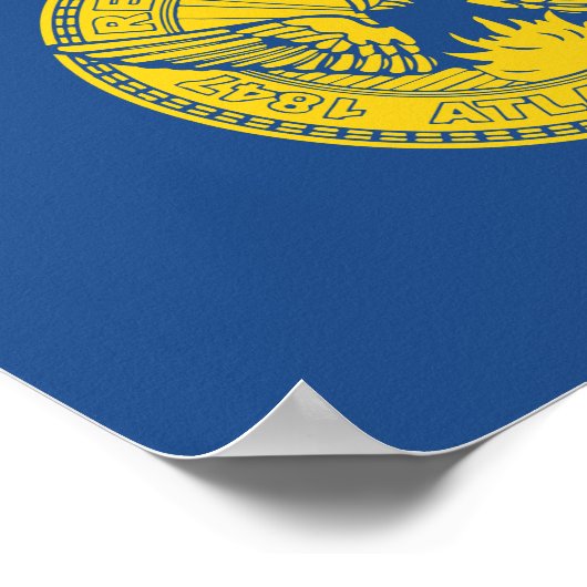 Drapeau d'Atlanta, affiche de Géorgie (Coin)