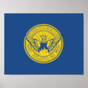 Drapeau d'Atlanta, affiche de Géorgie