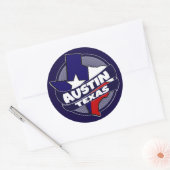 Drapeau d'Austin Texas autocollants (Enveloppe)