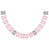 Drapeau de baby shower avec éléphant pour fille (Tout)