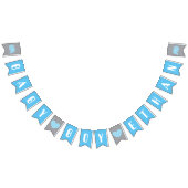 Drapeau de baby shower avec éléphant pour garçon (Tout)