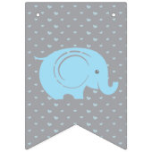 Drapeau de baby shower avec éléphant pour garçon (Premier drapeau)
