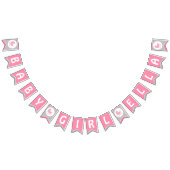 Drapeau de baby shower / Bannière pour bébé fille (Tout)