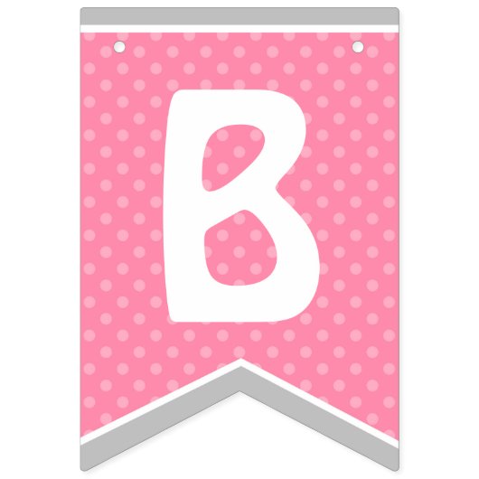 Drapeau de baby shower / Bannière pour bébé fille (Deuxième drapeau)