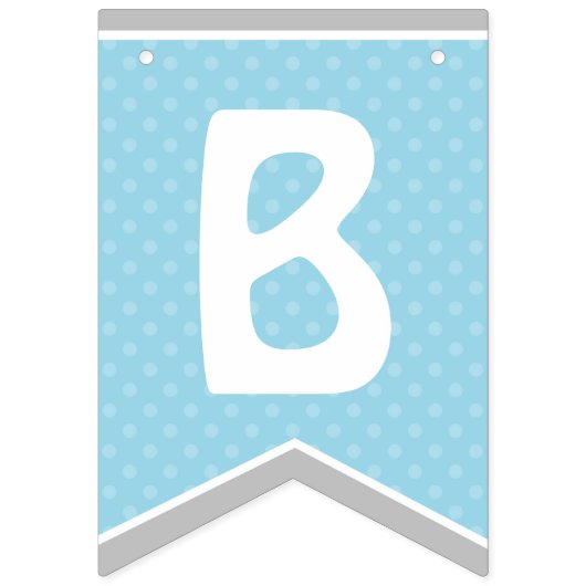 Drapeau de baby shower / Bannière pour bébé garçon (Deuxième drapeau)