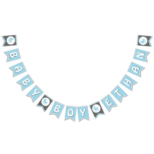 Drapeau de baby shower / Bannière pour bébé garçon (Tout)