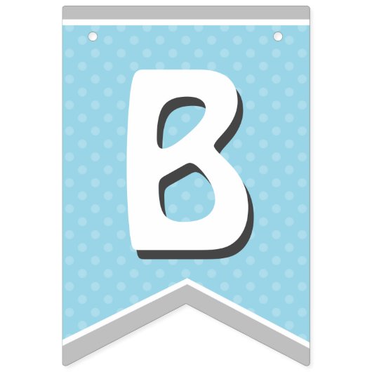 Drapeau de baby shower / Bannière pour bébé garçon (Deuxième drapeau)