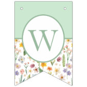 Drapeau de Baby shower de hérisson vert à la menth (Troisième drapeau)