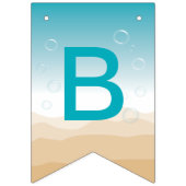 Drapeau de Baby shower de tortue de mer (Deuxième drapeau)