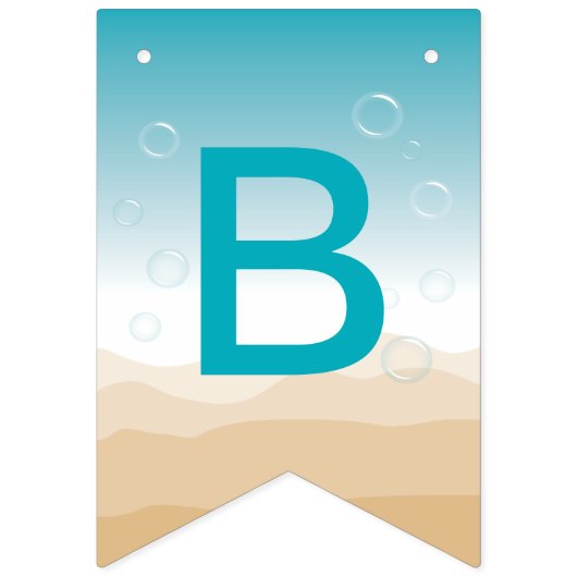 Drapeau de Baby shower de tortue de mer (Deuxième drapeau)