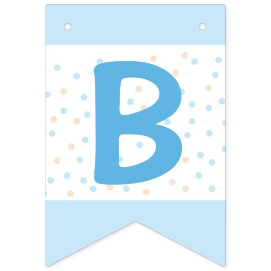 Drapeau de Baby shower d'ours Brown (bleu) (Deuxième drapeau)