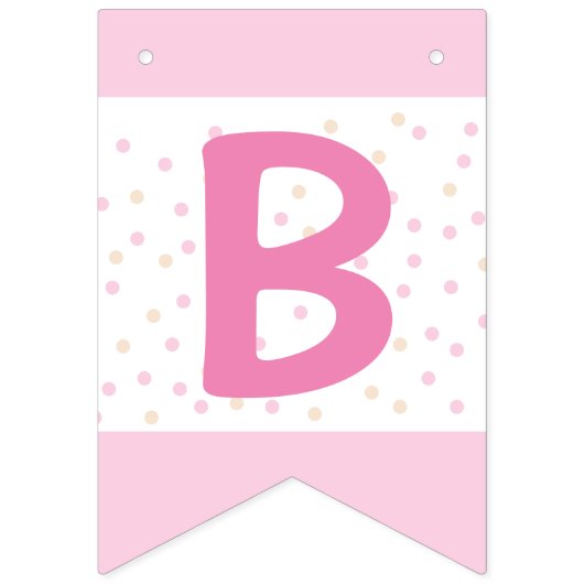 Drapeau de Baby shower d'ours Brown (rose) (Deuxième drapeau)