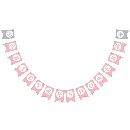 Drapeau de Baby Shower Rose - Fille BabyShower (Tout)