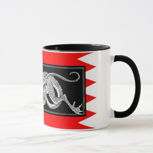 Drapeau de Bahreïn avec Mug Dragon (Droite)