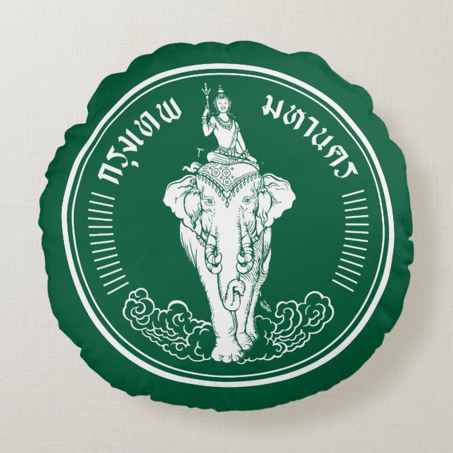 Drapeau de Bangkok, Thaïlande Coussin rond (Devant)