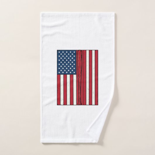 Drapeau de baseball en détresse Conception de vect (Serviette à main)