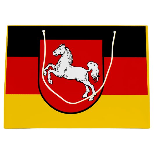 Drapeau de Basse-Saxe Grand sac cadeau (Devant)