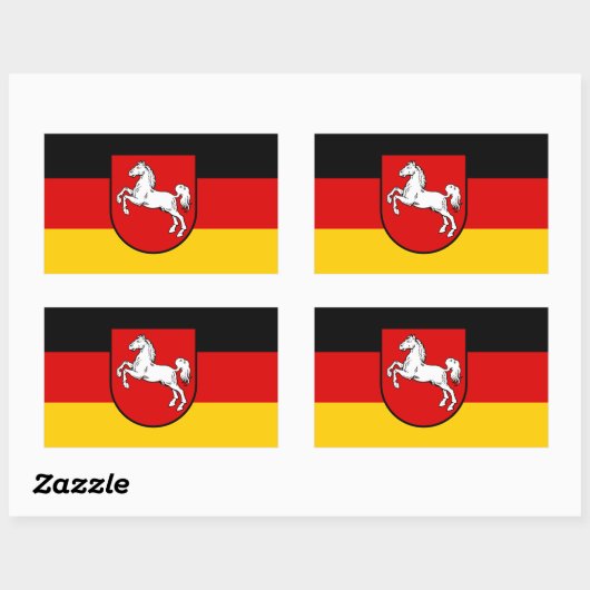 Drapeau de Basse-Saxe Sticker rectangulaire (Feuille)