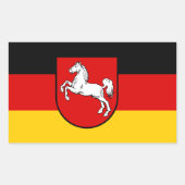 Drapeau de Basse-Saxe Sticker rectangulaire (Devant)