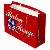 Drapeau de Baton Rouge, Louisiane Grand Sac Cadeau (Dos Angle)