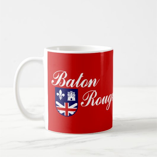 Drapeau de Baton Rouge, Mug de café Louisiane (Gauche)
