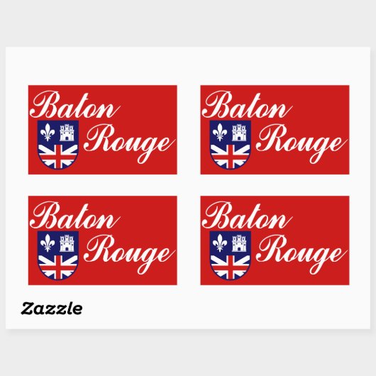 Drapeau de Baton Rouge, Sticker rectangulaire Loui (Feuille)