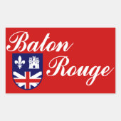 Drapeau de Baton Rouge, Sticker rectangulaire Loui (Devant)